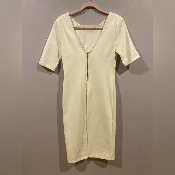 LARGE Lulus We Built This Midi Ivory Bodycon Dress - Picture 4 of 6